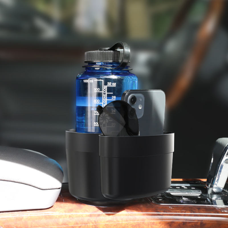 2-in-1 Car Cup Holder Expander Phone Mount Organizer for Mercedes-Benz G Class GLE Class Upgrade Acc
